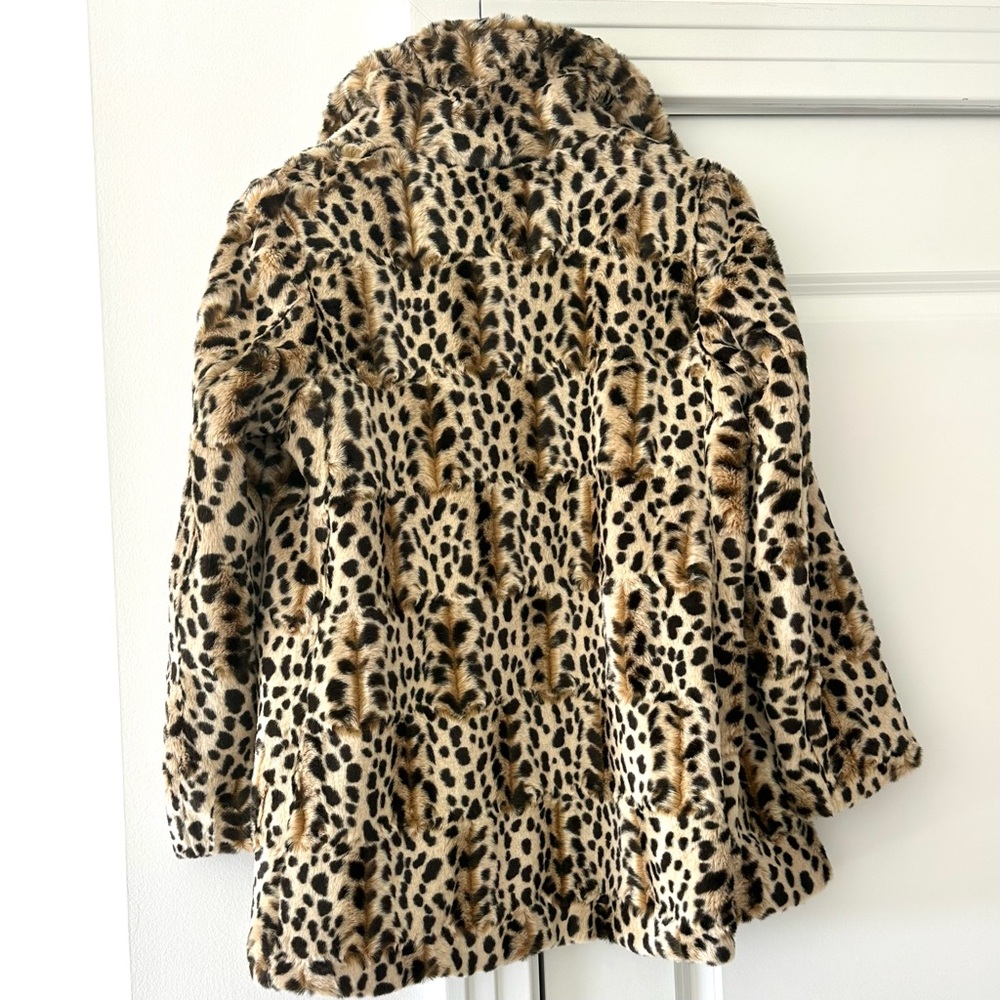 Gallery Animal Print Leopard Faux Fur Teddy Coat - Picture 2 of 9